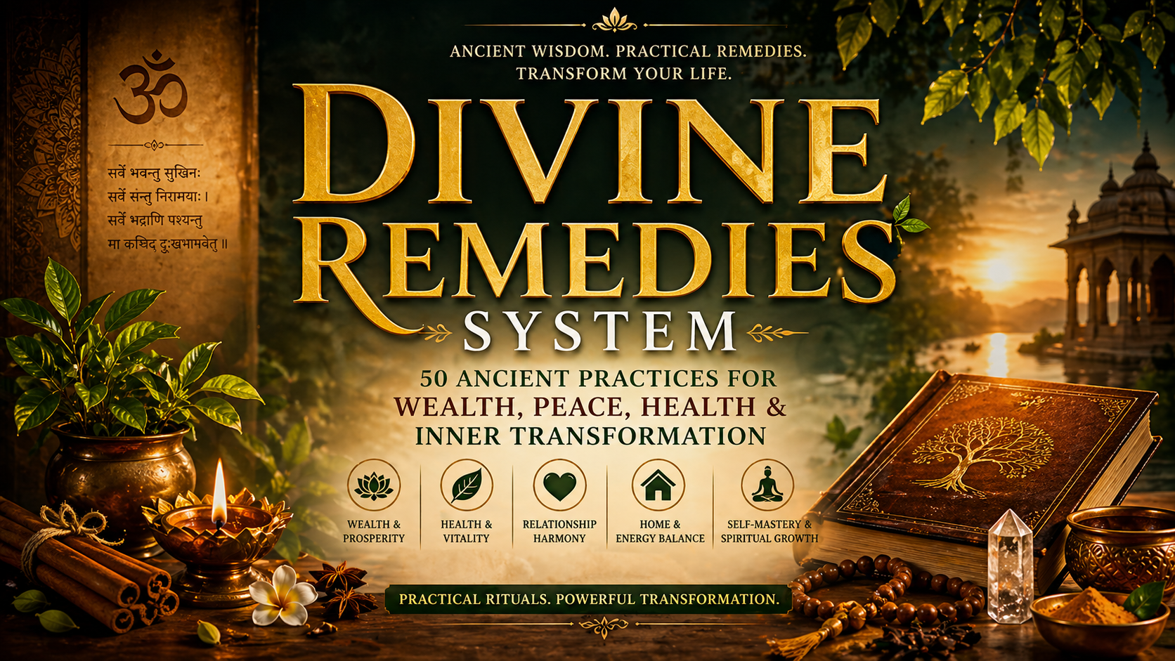 DIVINE REMEDIES SYSTEM — 50 Ancient Practices for Wealth, Peace, Health & Inner Transformation