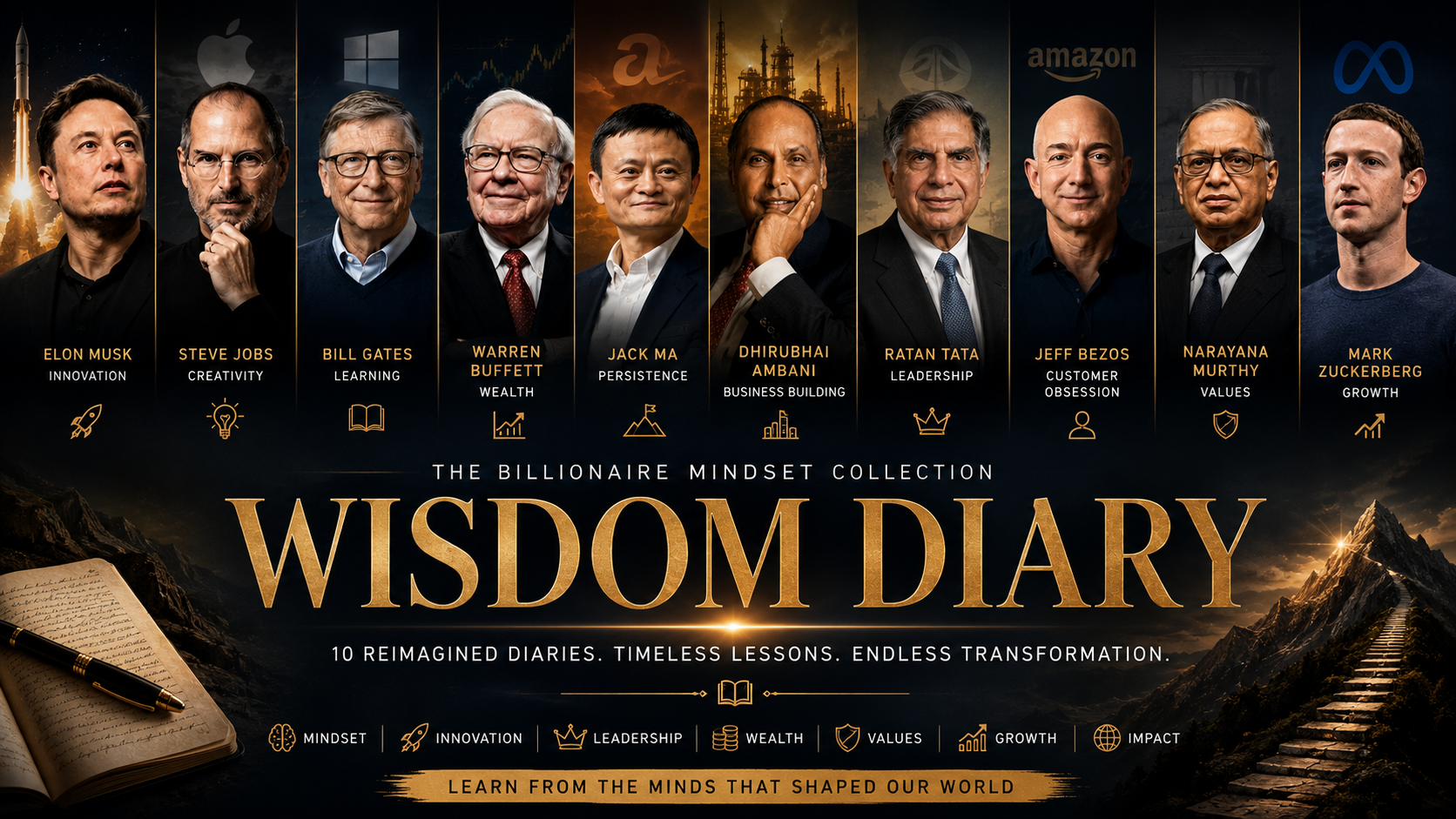 WISDOM DIARY — The Billionaire Mindset Collection