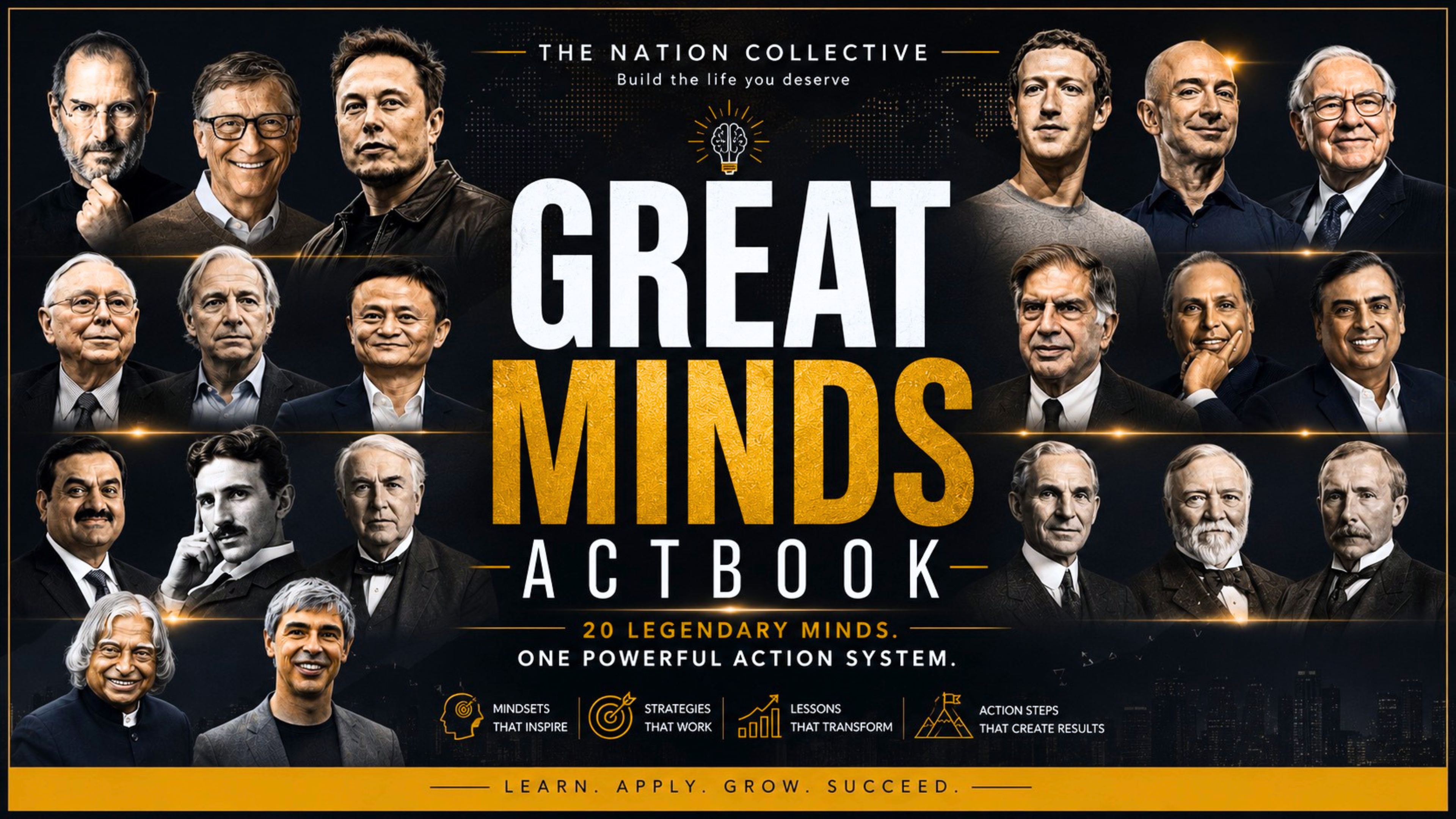 GREAT MINDS ACTBOOK — 20 Legendary Minds. One Powerful Action System